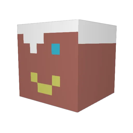 E_gaming Minecraft avatar head, 3D render