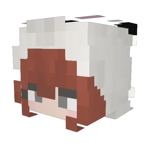 E_hyun Minecraft avatar head, 3D render