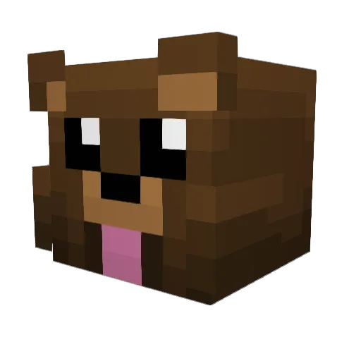 E_ighth Minecraft avatar head, 3D render