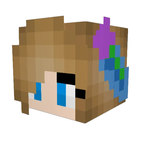 E_lizard Minecraft avatar head, 3D render
