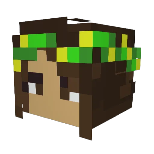 E_m_b_e_r Minecraft avatar head, 3D render