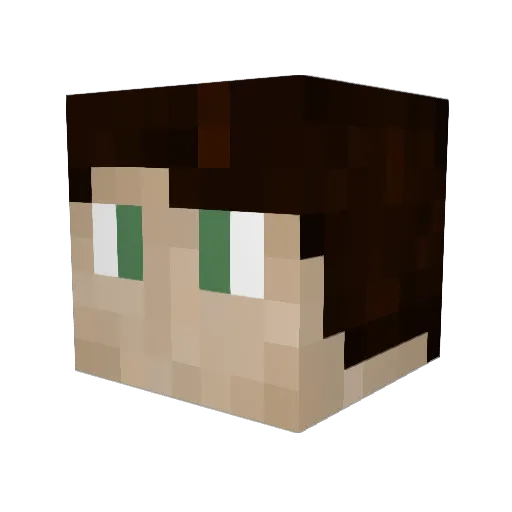 E_mod Minecraft avatar head, 3D render