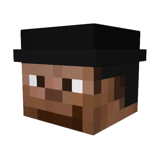 E_mons Minecraft avatar head, 3D render