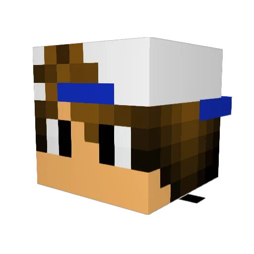 E_n_z_o_ Minecraft avatar head, 3D render