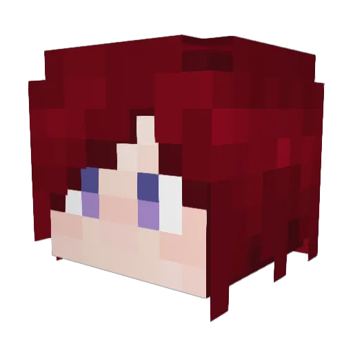 E_phenix Minecraft avatar head, 3D render