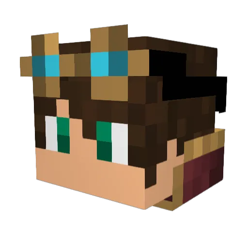 E_raptor Minecraft avatar head, 3D render