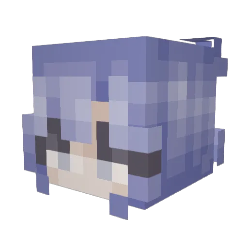 E_squared Minecraft avatar head, 3D render