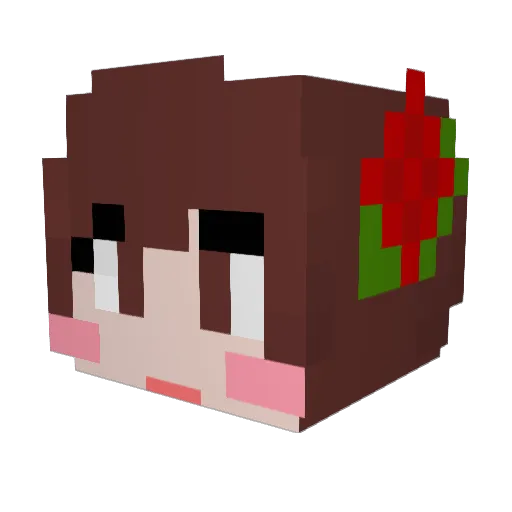 E_the Minecraft avatar head, 3D render