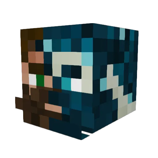 E_v_C Minecraft avatar head, 3D render