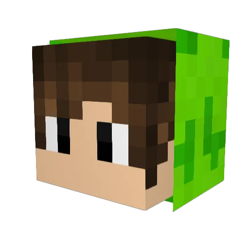 EaXobe Minecraft avatar head, 3D render