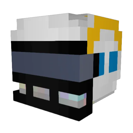 Eaarth Minecraft avatar head, 3D render