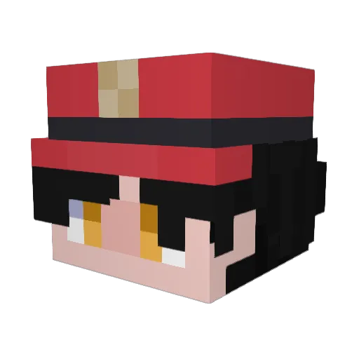 Eacekig Minecraft avatar head, 3D render