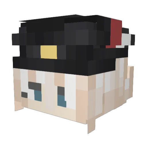 Eachcopybra Minecraft avatar head, 3D render