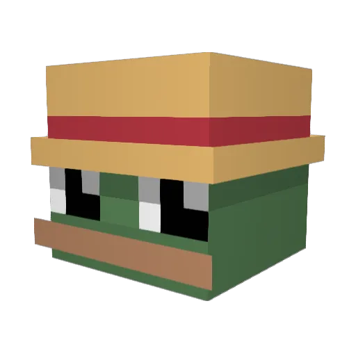 Eaesther Minecraft avatar head, 3D render