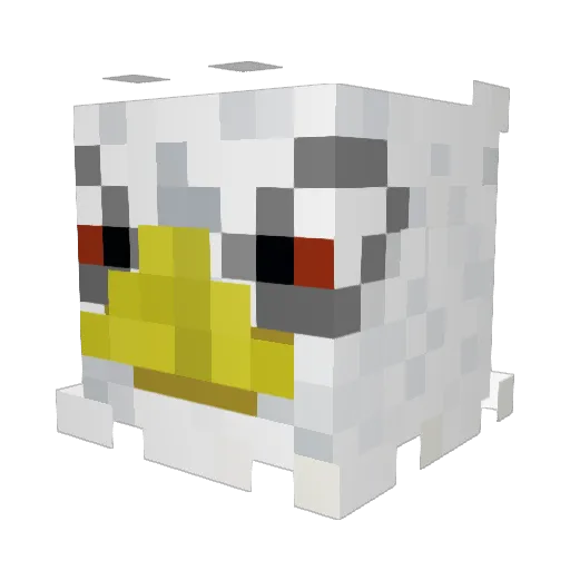 EagleAndWolf Minecraft avatar head, 3D render