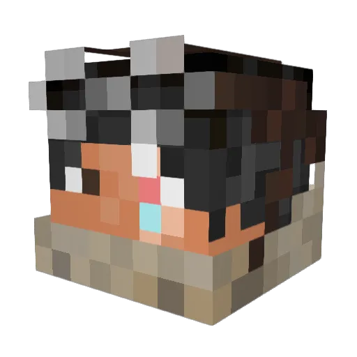 EagleCai Minecraft avatar head, 3D render