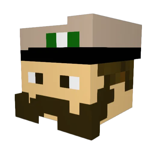 EagleK02 Minecraft avatar head, 3D render