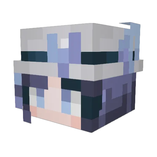 Eaie Minecraft avatar head, 3D render