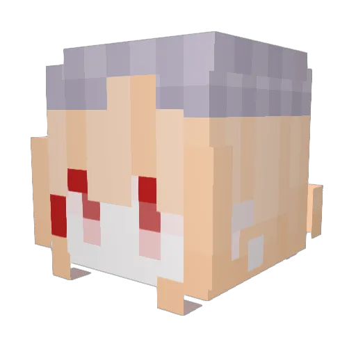Eait Minecraft avatar head, 3D render