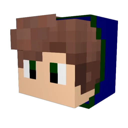 EalmanFishing Minecraft avatar head, 3D render