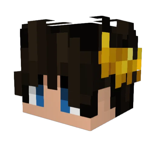 Ealtedd Minecraft avatar head, 3D render