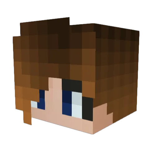 EamMeme Minecraft avatar head, 3D render