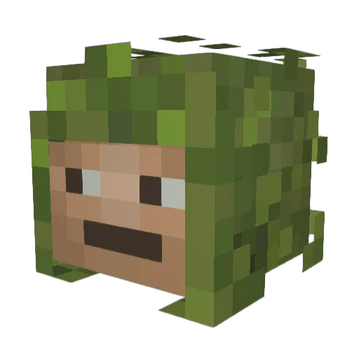 Eamish Minecraft avatar head, 3D render