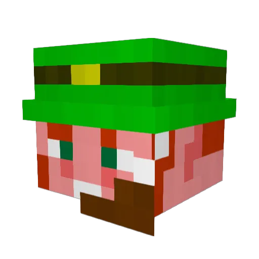 Eamonn Minecraft avatar head, 3D render