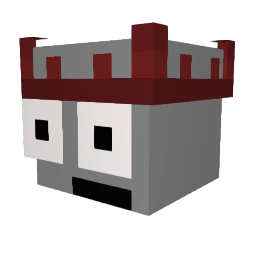 Eamotyn Minecraft avatar head, 3D render