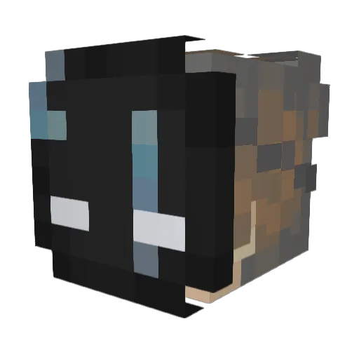 EanAQ Minecraft avatar head, 3D render