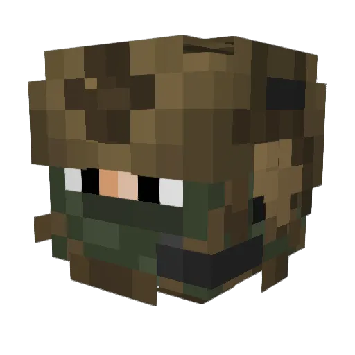 EarDrummers Minecraft avatar head, 3D render