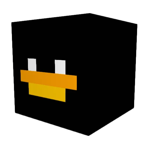 Ear_ Minecraft avatar head, 3D render
