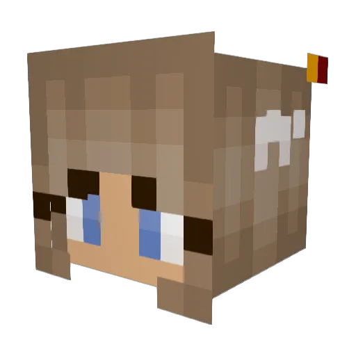Earanne Minecraft avatar head, 3D render