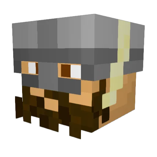 Earl404 Minecraft avatar head, 3D render