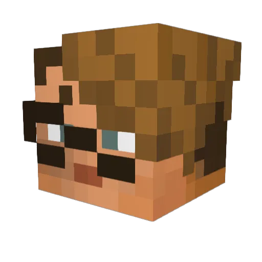 EarlAChromatic Minecraft avatar head, 3D render