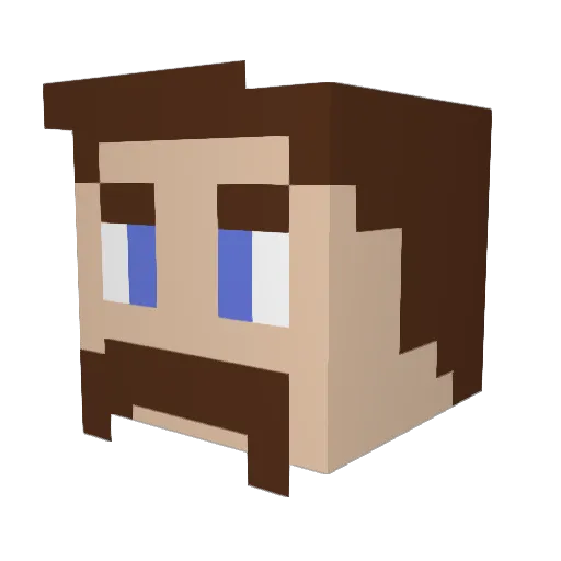 EarlSkinner Minecraft avatar head, 3D render