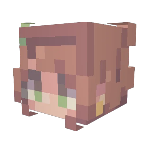 EarlierLynx Minecraft avatar head, 3D render