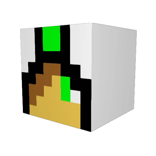 Earlyeatyourface Minecraft avatar head, 3D render