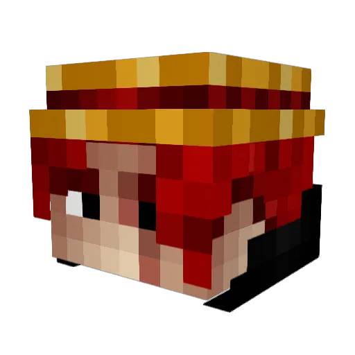 Earlyverse Minecraft avatar head, 3D render