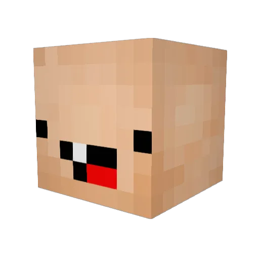 Earn2 Minecraft avatar head, 3D render