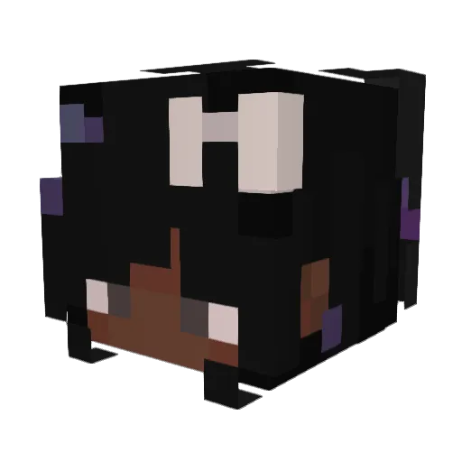 EarphoneJazz Minecraft avatar head, 3D render