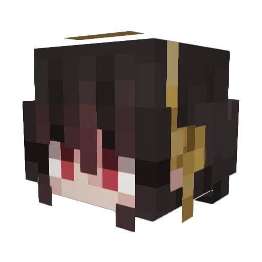Earth2Leah Minecraft avatar head, 3D render