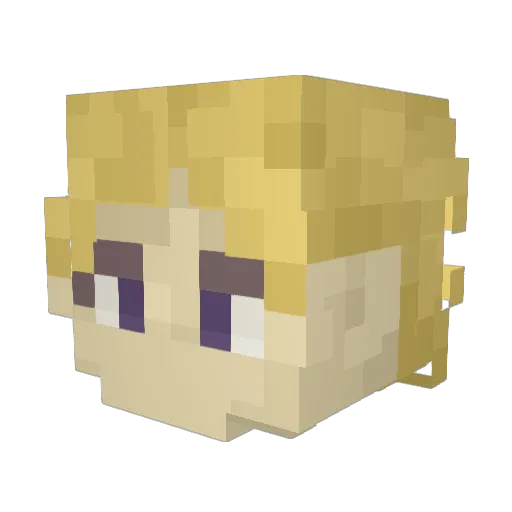 EarthAbandoner Minecraft avatar head, 3D render