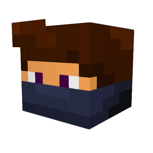 EarthCarrot7713 Minecraft avatar head, 3D render