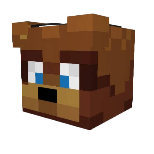 EarthLocal Minecraft avatar head, 3D render