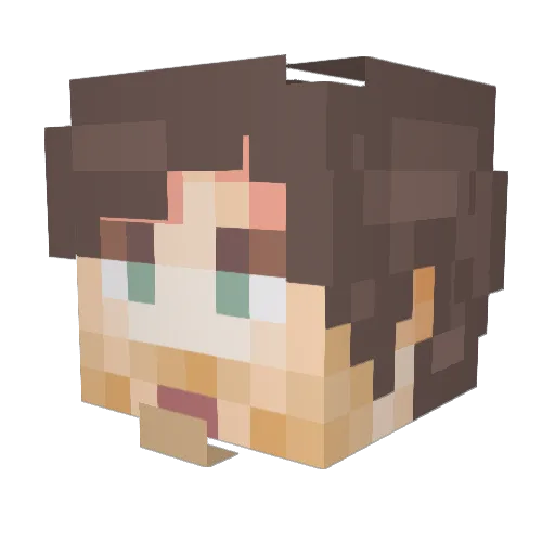EarthRock570277 Minecraft avatar head, 3D render