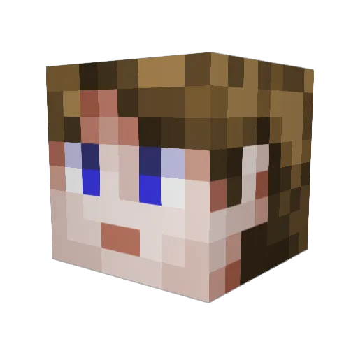 Earth_15 Minecraft avatar head, 3D render