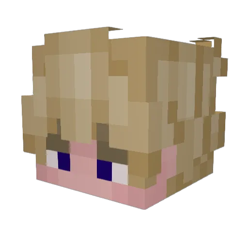 Earth_2_Marz Minecraft avatar head, 3D render
