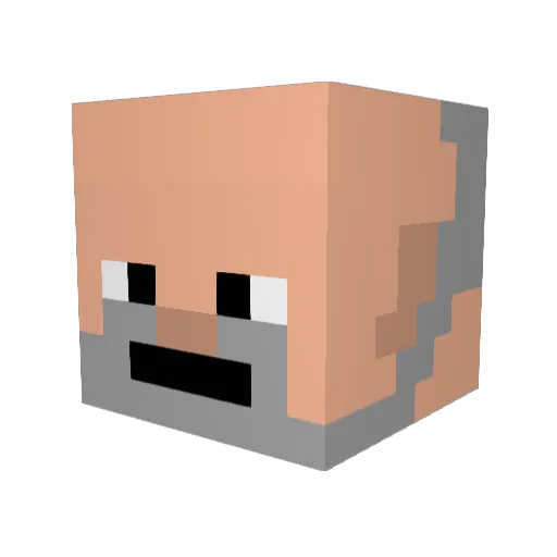 Earth_And_Fire Minecraft avatar head, 3D render