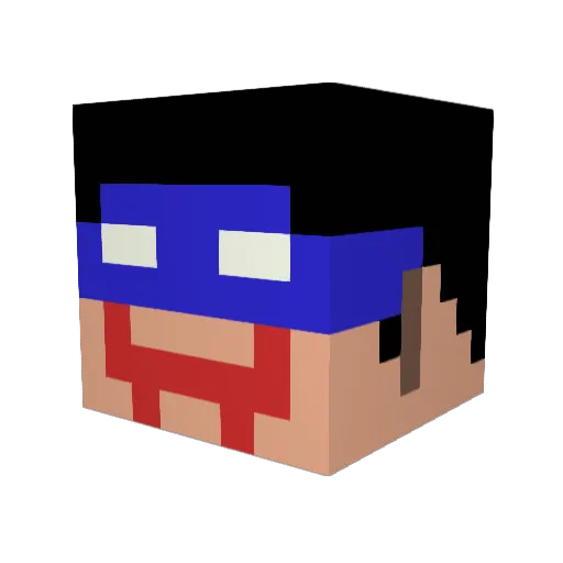 Earth_Leon Minecraft avatar head, 3D render